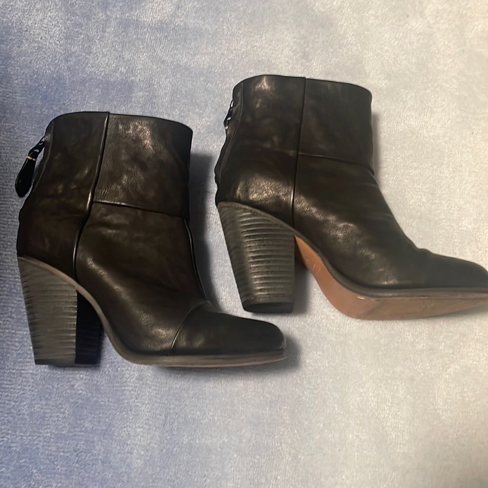 Rag & Bone Newbury Boot Black Leather Like New 37